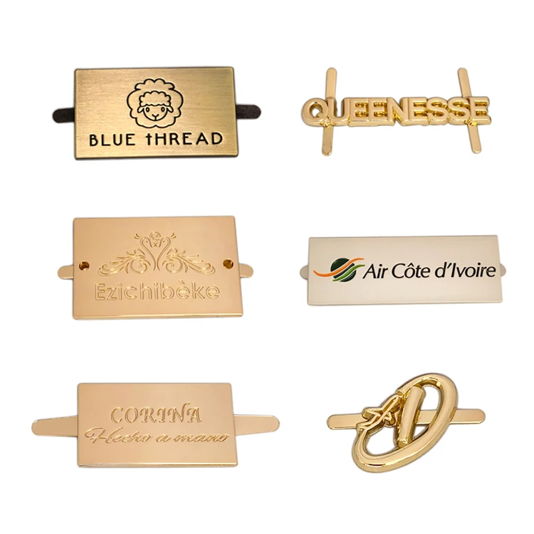 Wholesale Engraved Brand Logo Metal Label Tags Custom Metal Name Plates