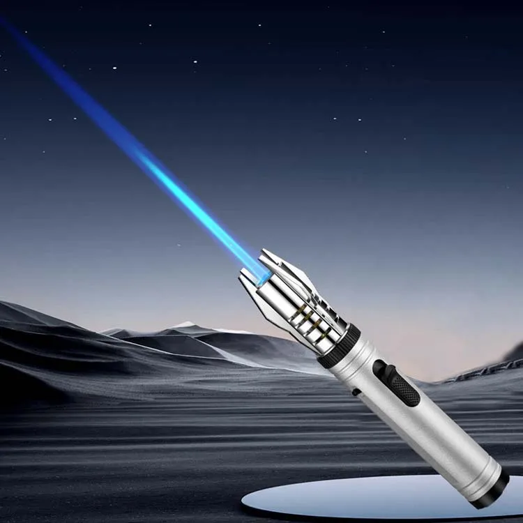 High Quality Welding Guns Refillable Butane Windproof Torch Lighter Jet Blue Flame Lighter