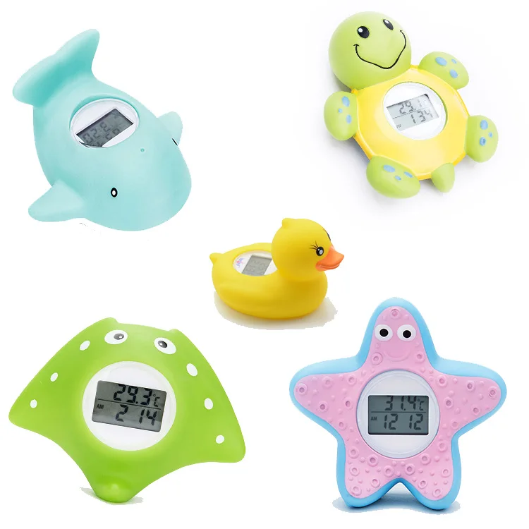 Cute Turtle Duck Floating Toy Digital Baby Bath Water Thermometer For ...