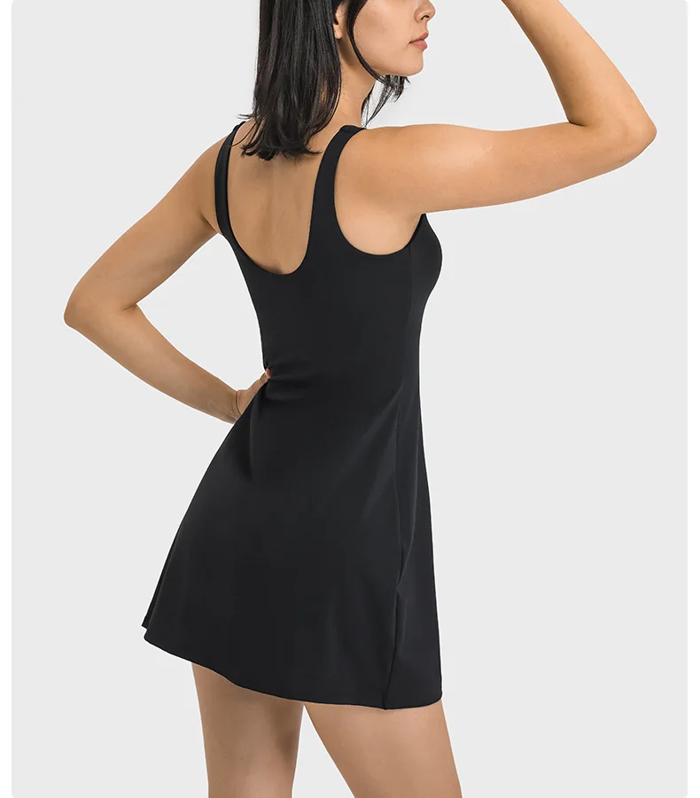 knee length dresses for ladies Lined Tennis Dress – TITIKA Active Couture