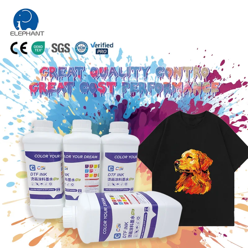 CSI DTF Printer's Ink for Epson Printer Head L1800 XP60 I3200 T-Shirt Printing