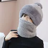 Gray Pom-Pom Scarf