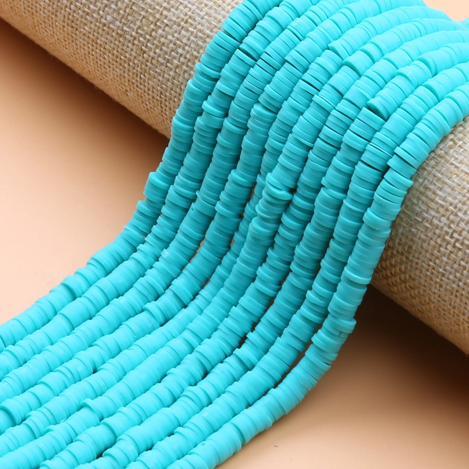 Customize 4mm 6mm Polymer Clay Beads Loose Spacer Beads For Jewelry