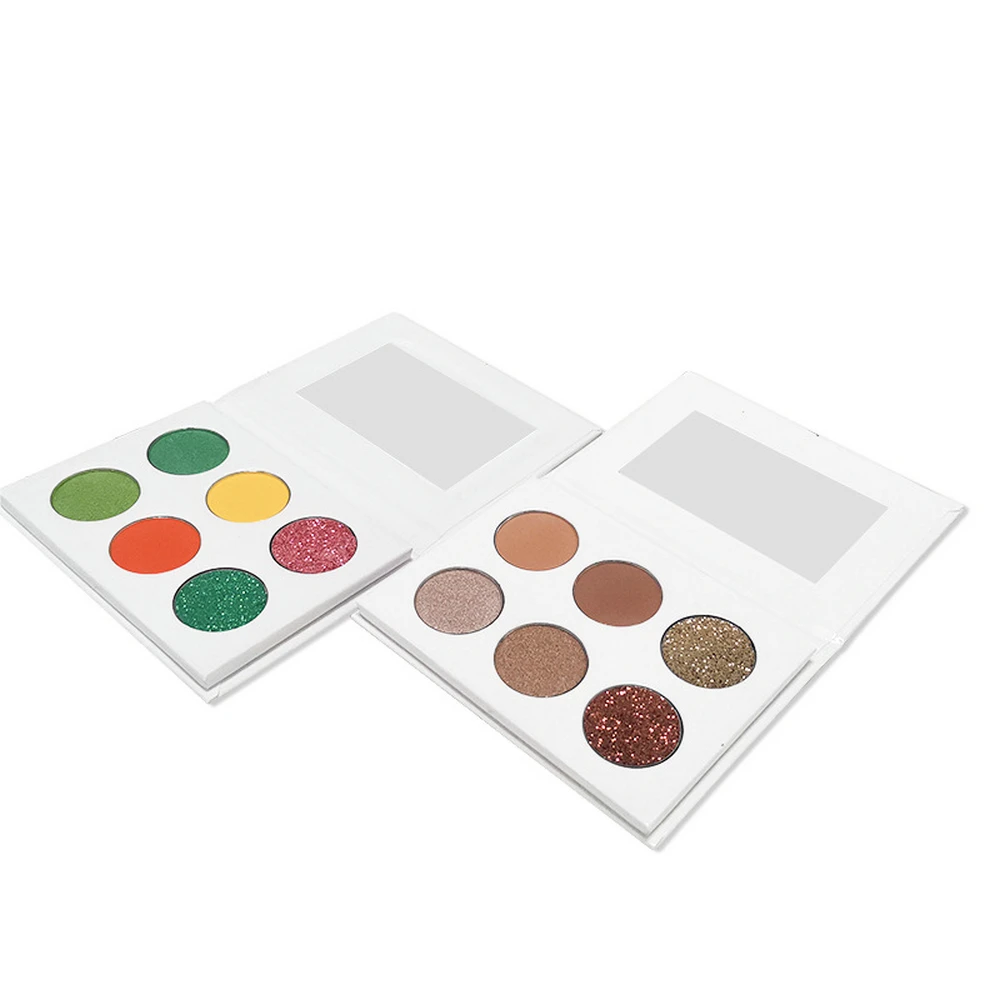 6 видов цветов Перламутровые блестки тени для век Индивидуальный Логотип Макияж Палитра теней для век