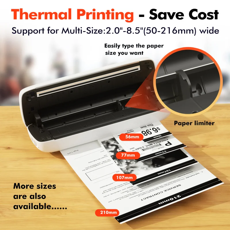 LUCK JINGLE Thermal  Portable A4 Printer Printer for Resume Contract Bill Printing factory