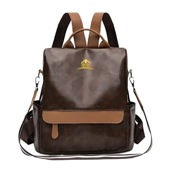 Custom Simple Fashionable Cute Mini Girl Light for Women's Backpack Main Material PU Leather Polyester Lining Zipper Closure