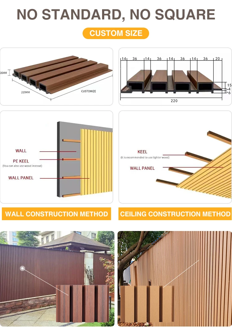 Durable WPC Exterior Wall Panels - Waterproof & Fireproof