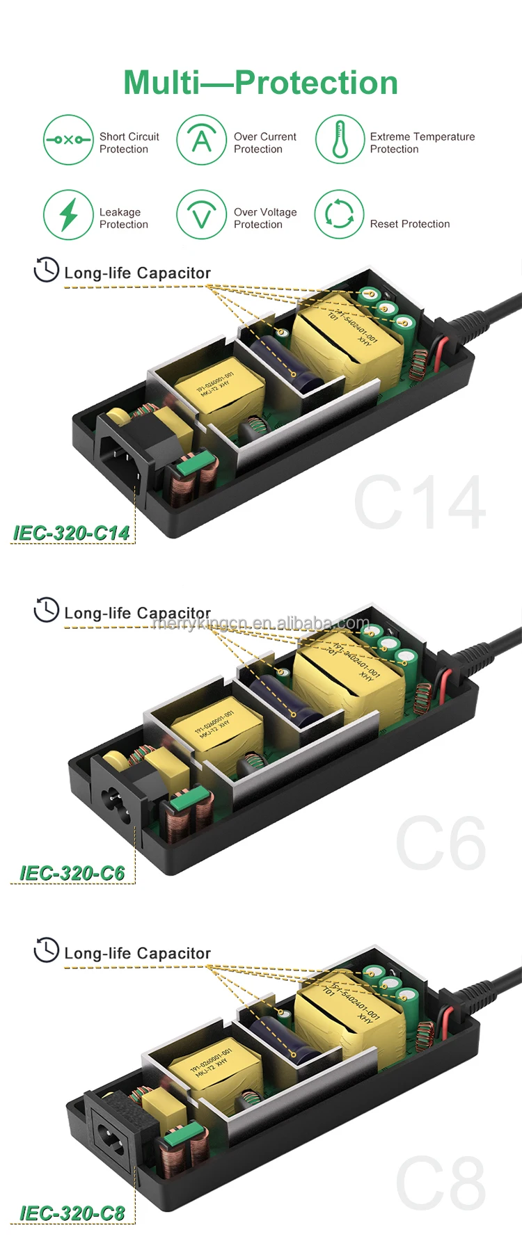 UK Plug C14 AC Outlet 24v 3amp 4amp 4 pin power adapter For tablet printer manufacture