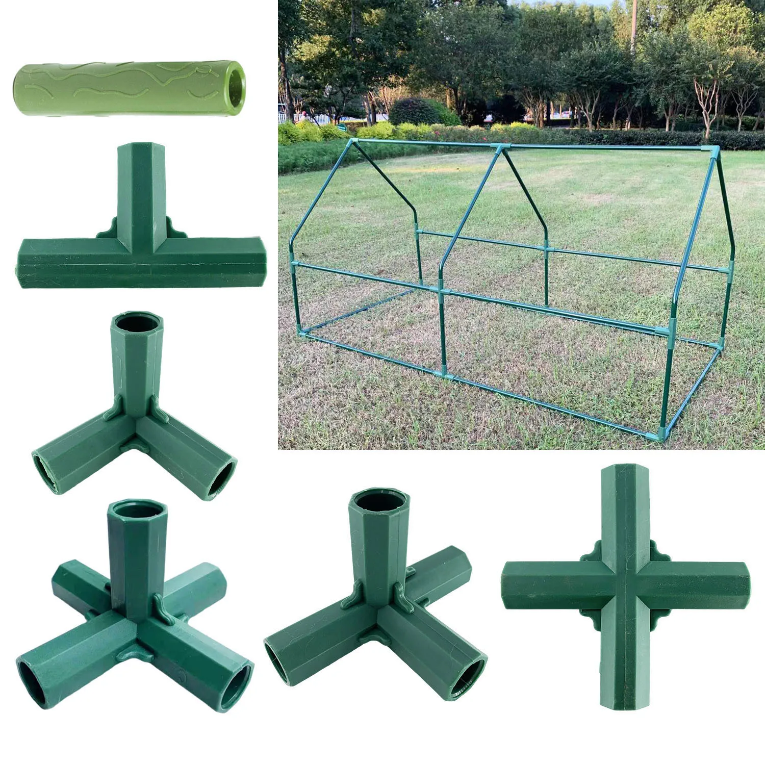 10-Pack 3-Way PVC Pipe Fittings - Furniture Grade, Right Angle Tee Connectors For Water Lines, Greenhouses, And More - 20mm Inner Diameter (Black