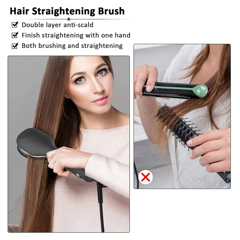 Magic in Electric Hot Combs Styling Tools Hair Straightener Comb  Ceramic Hair Straightener and Hair Curling Brush