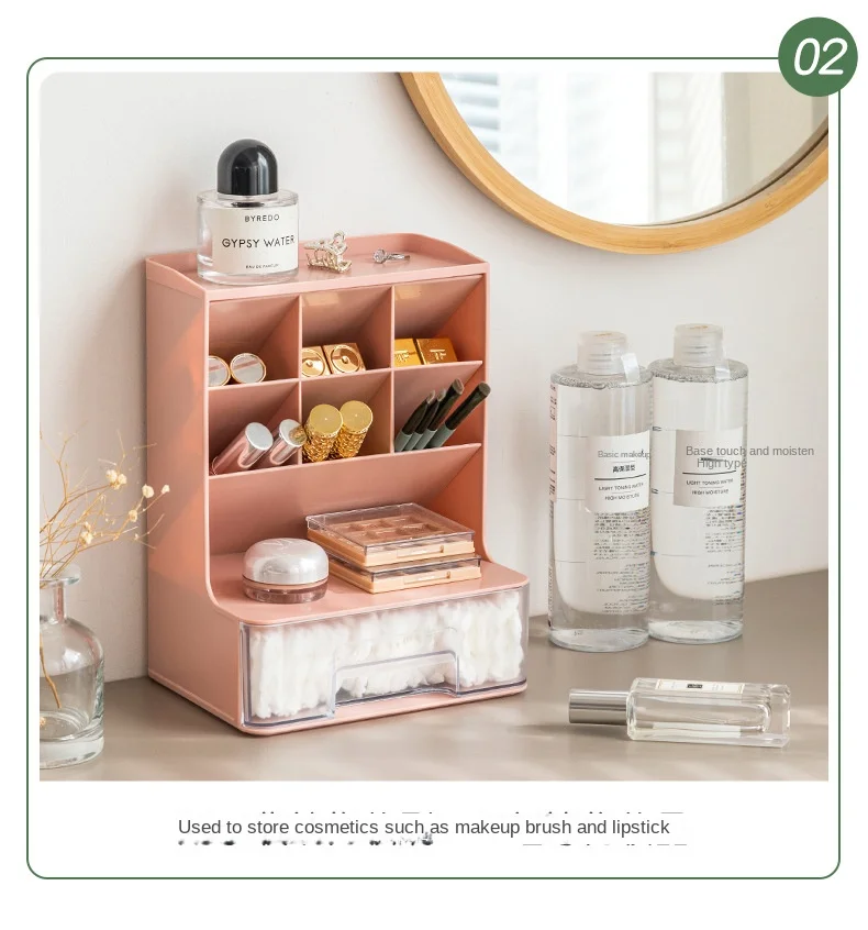 Inclined insert pen holder storage box office desktop light luxury wind pen bucket stationery_2