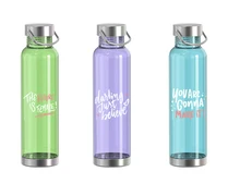 BPA Free Plastic Tritan Water Bottle With A Base And Lid Stainless Steel plastic bottle water