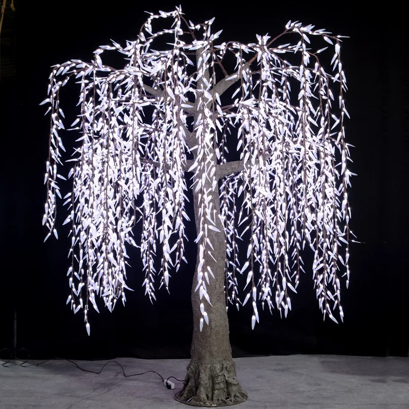 Manufacturer Direct Custom Street Garden 12ft RGB Pixel Control Multi Color Change Remote Control Led Willow Tree Light