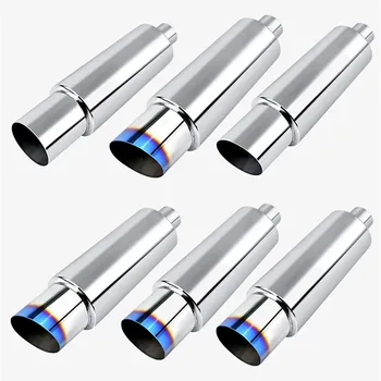 Performance universal stainless steel straight exhaust muffler for universal car