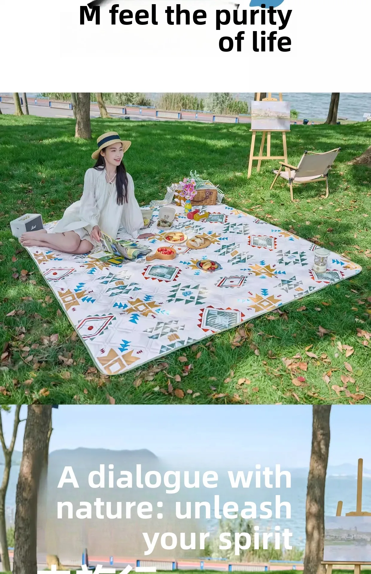 Foldable Portable Picnic Mat Waterproof Moisture-proof Camping_voghion.com