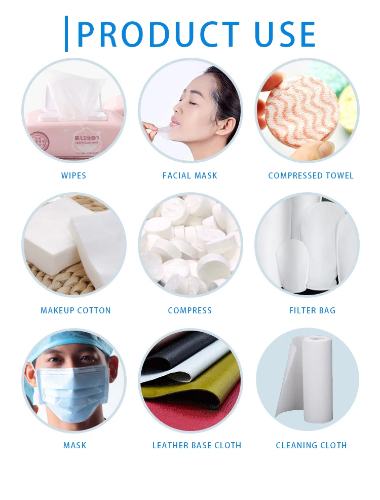 Medical Grade Wet Wipes/diapers/sanitary Napkins Raw Materials Spunlace Nonwoven Fabric