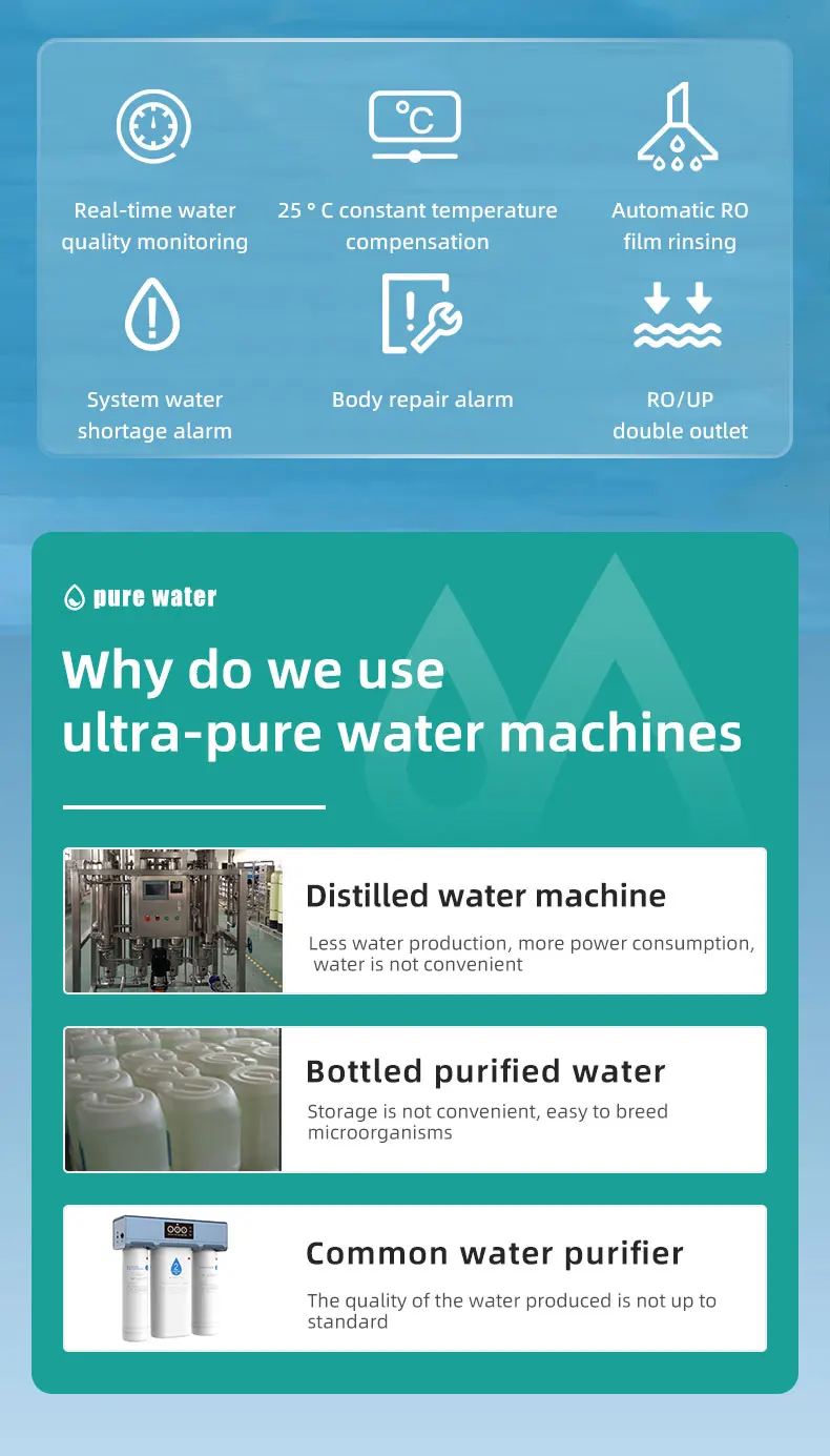 Pure Water Machine Process Biosafer Lab Pure Water Machine Water Purification System 20L/Hour ...