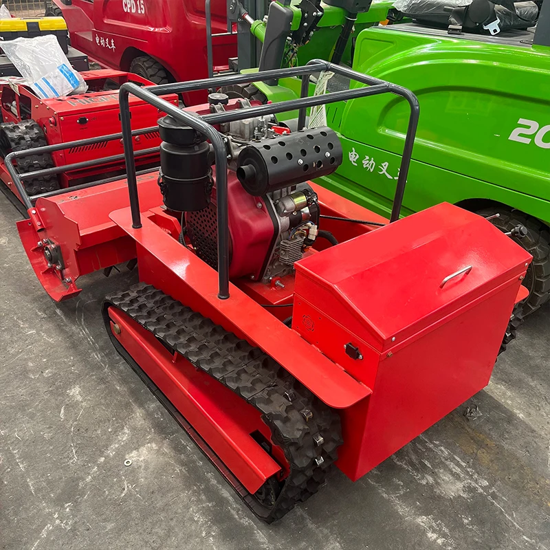 CE/EU/EPA Remote-controlled Tracked Lawn Mower Cutting Width 1200mm Yupu Engine One-key Start 9 Acres Per Hour Robotic Mower