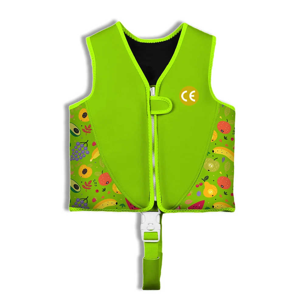 product custom logo kids swim vest neoprene float jacket life vest child swimming aid swimwear for learning pool toddler safety-12