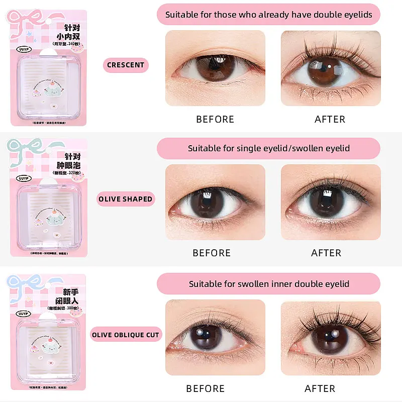 Magic Self-Adhesive Clear Eyelid Sticker Double Fold Eyelid Paste Invisible Upper Eyelid Lift Strips with Big Eyes Mesh Material H2332766616c74eb687fd71f79d16822a9