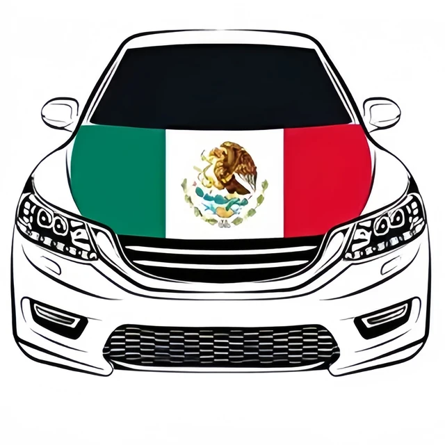 Country National Large Banner Car Hood Cover High Quality Outdoor Polyester Mexico Car Engine Hood Flag
