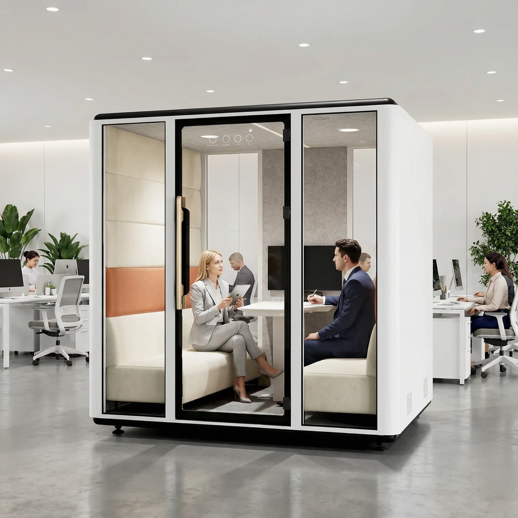 Portable Acoustic Booth Calls Soundproof Meeting Pod for Office Acoustic Solution Silent Pod Acoustic Pod Office Meeting Booth