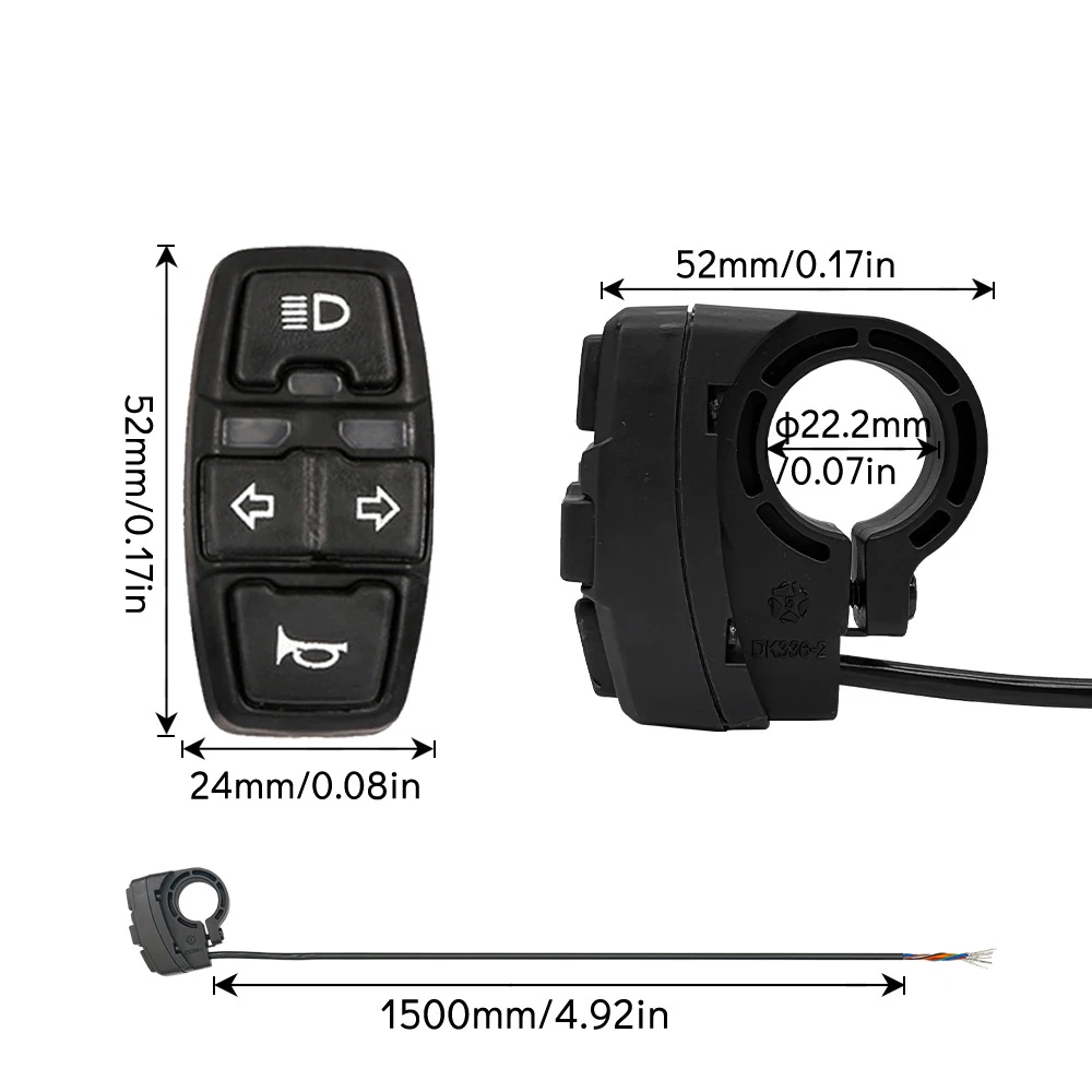 Электрический велосипед 12v-120v WuXing DK336 переключатель скутера/мотоцикла Atv с роговыми пуговицами указатель поворота руля контроллер переключателя