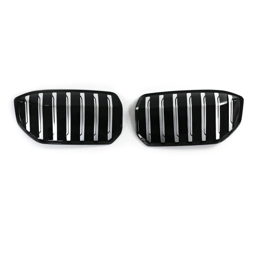 product tiypeor car automotive parts front grille silver black glossy decal compatible for bmw i3 2023 model553-3