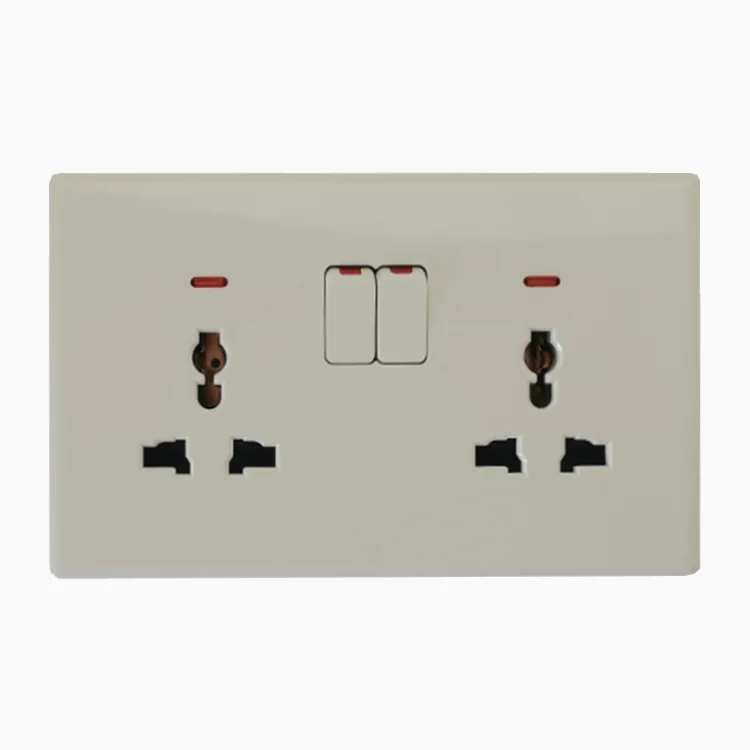 Universal Electrical Control 13A Multi Switch Socket 220V-250V Wall Switches White PC Touch Point BS Standard Power Socket