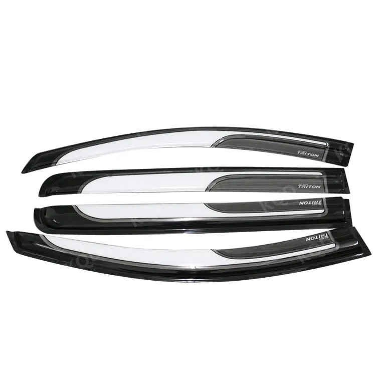 KQD Double Color  Auto Accessories Window Visor Wind Deflector for Mitsubishi L200 Triton