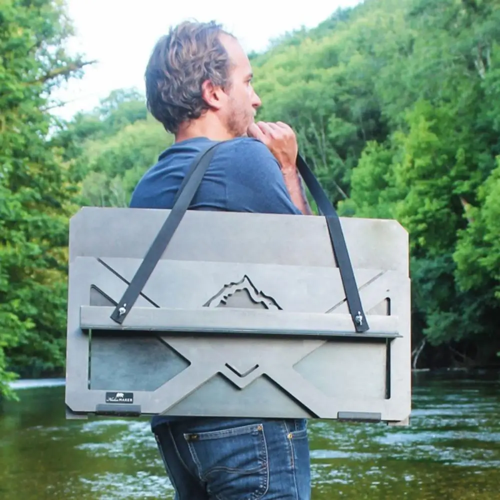 Portable Fire Pit Steel Detachable Fire Bowl Outdoor Camping Fire Pit