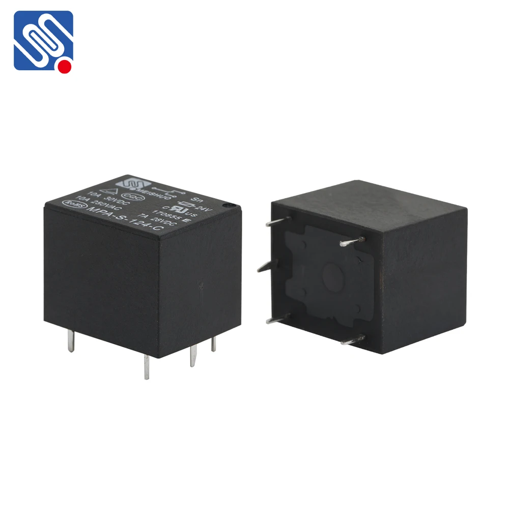 Meishuo MPA-S-124-C 15A 5V / 6V / 9V / 12V / 24V 10A Miniature PCB JQC-3FF T73 DC12V 4 Pin Sugar Cube Relay