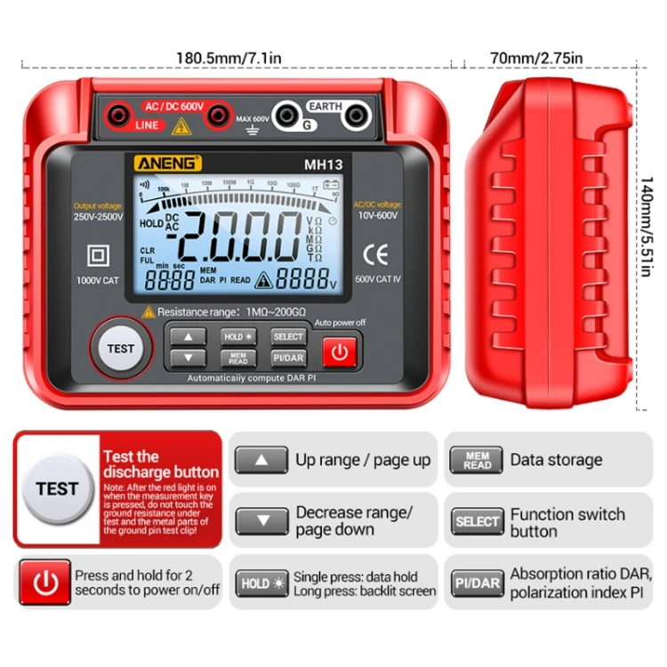 UNI-T UT620B Digital Micro Ohm Meters Low Resistance Tester USB Transmission,Factory Direct Sales