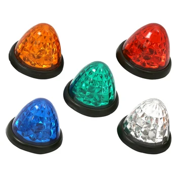 Car additional lighting LED24V truck side tail lights white yellow red green blue flashing work signal warning light