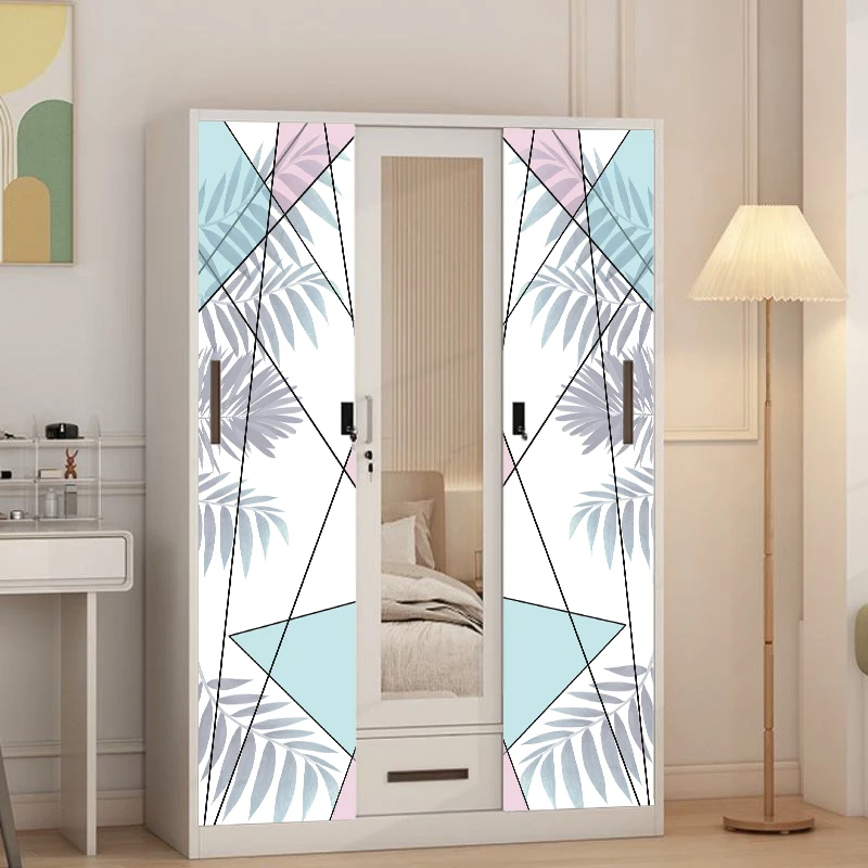 Metal Sliding Door Almirah with Mirror Drawer for Clothes and Accessories