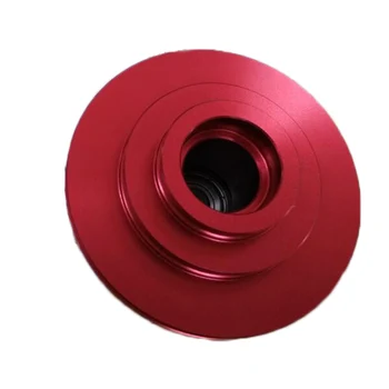 CNC machined Red anodized Aluminum Spinning Wheel Flyer drive pulley