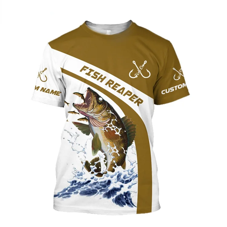 Fishing T Shirt with 3D Fish Print: Casual Summer Wear for Men and Women