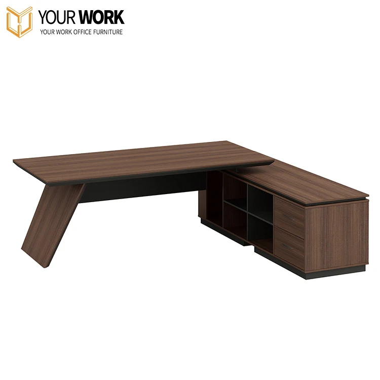 High Quality Customized I-Shape Executive Office Desk Modern Design with Lock for CEO's Home or Wood Office