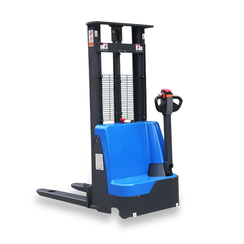 Stacker 1.6m 2.5m 3m 1500kg 2000kg Load Hydraulic Walkie Electric Straddle Stacker Forklift