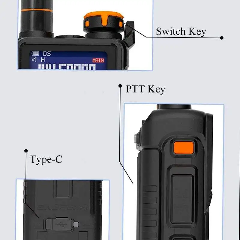 Best Baofeng K5 PLUS Dual band Channel Tactical Walkie Talkie 10W Long Range UHF VHF Handheld Ham radio
