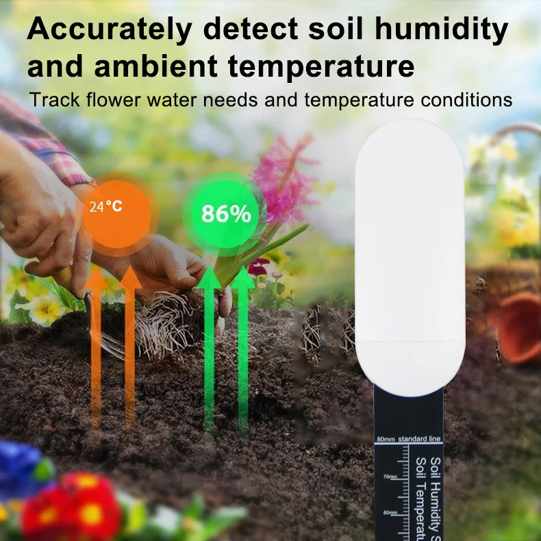 Tuya Zigbee Soil Moisture Sensor Garden Hygrometer for Plant Growth Monitor Ther