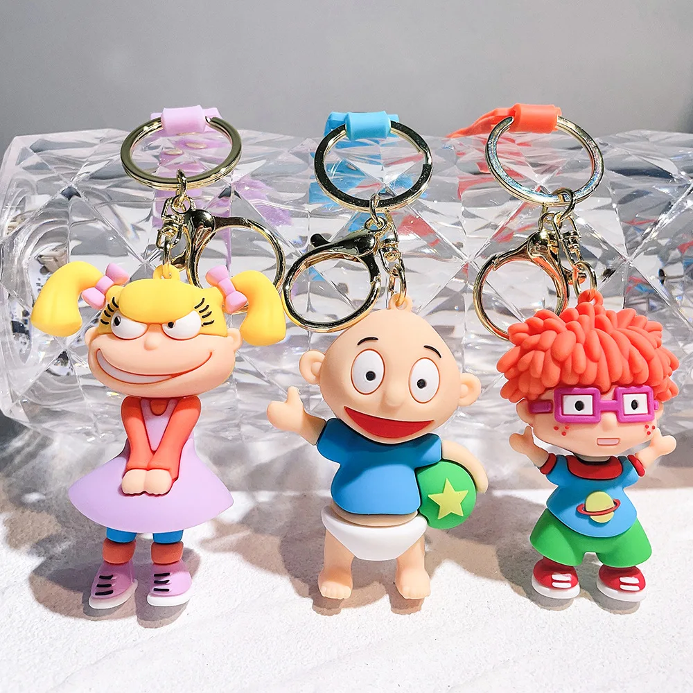 3D Anime Figure Cartoon Keychain Chuckie Keychain Pendant Bag