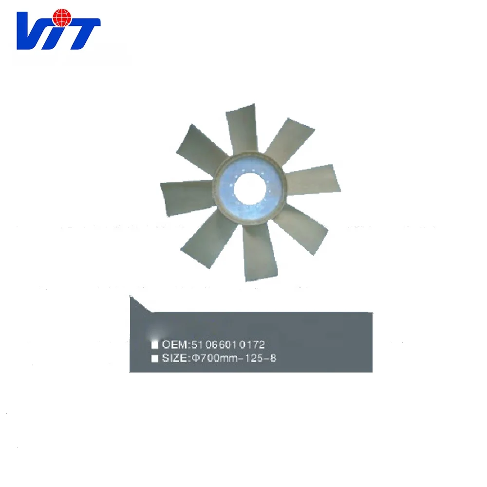 VIT-JE brand Plastics Diameter 700mm Cooling System Fan Blade 51066010172 for MMAN factory