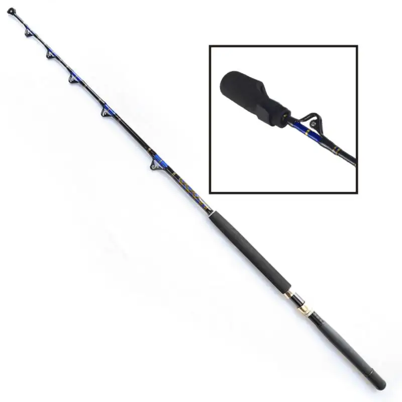Fiblink Heavy Duty Saltwater Fishing Rod with Solid Glass Fiber Construction