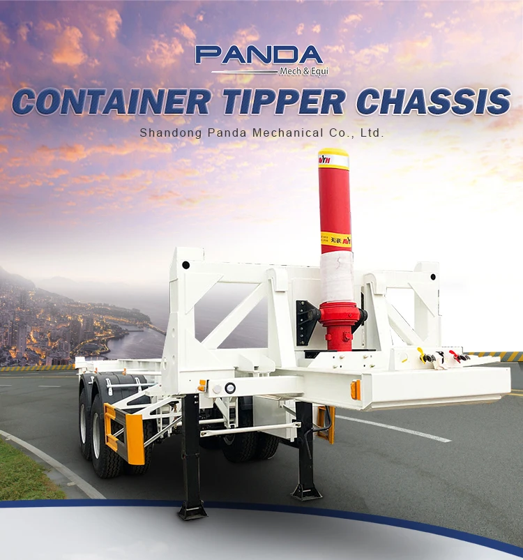 20ft Container Lift Tipping Chassis Skeleton Semi Trailer For 20feet ...