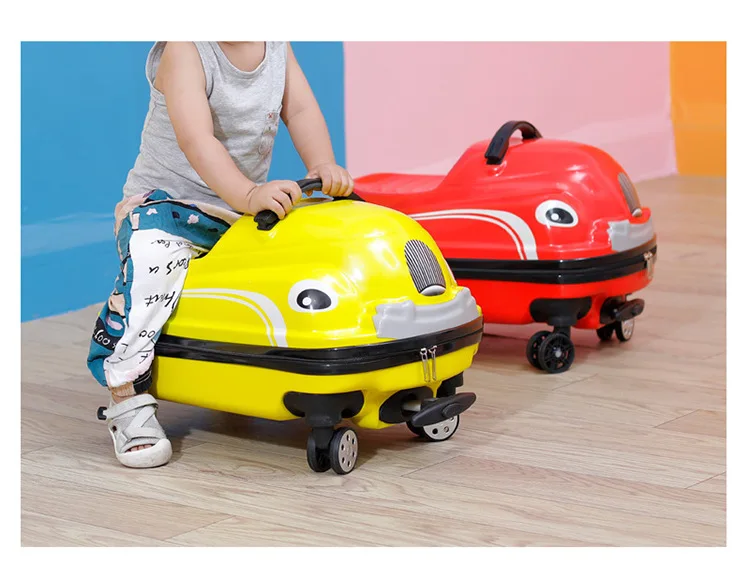 Kids Riding Suitcase Children 3d Scooter Suitcase For Kids Travel Trolley Bag Spinner Luggage
