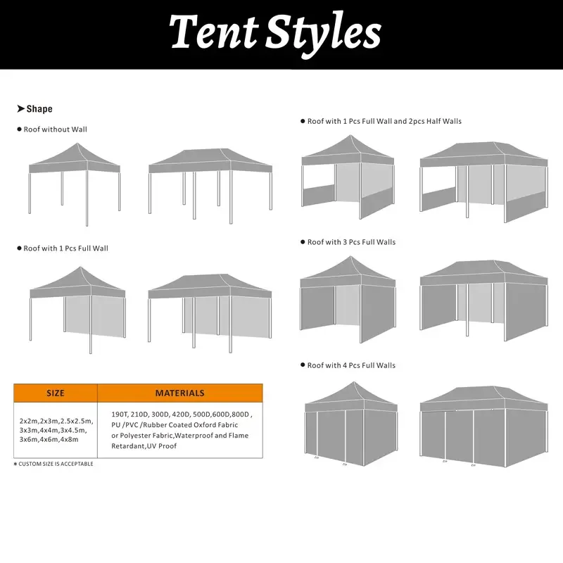 Sublimation Print 10X10 Canopy Custom Canopy Tent Pop