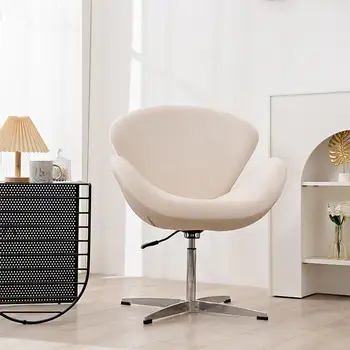 OEM/ODM Luxury Velvet Fabric Rotate Sofa Outdoor Office Meeting Chair Living Room Leisure Chair with Wheel