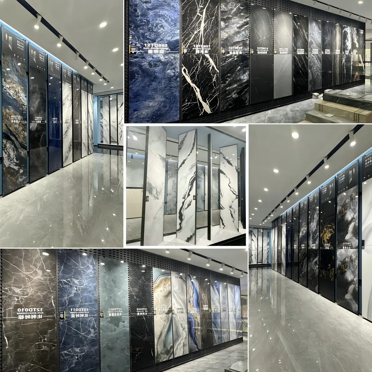 Luxury Carrara White Fish Maw Gold Marble Tile 60*120cm75*150cm Glossy Grey Porcelain Floor Wall Tile Hotel Interior Room