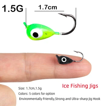 Wholesale 1.5g 1.7cm Ice Fishing Jig Paint Jigs Winter Ice Jigging Crappie Sunfish Perch Walleye Pike Fishing Lure Baits – Metal Jig – view 3